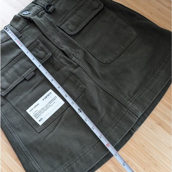Izzue Green Denim Logo-patch Cargo Mini Skirt, size M - Picture 6 of 8